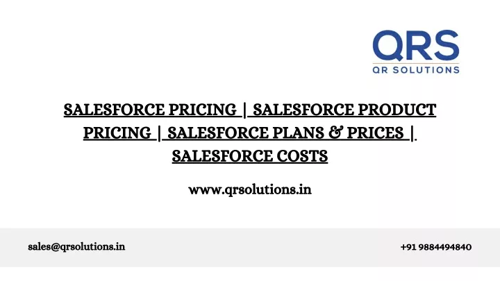 salesforce pricing salesforce product pricing