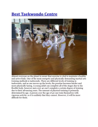 Martial arts training