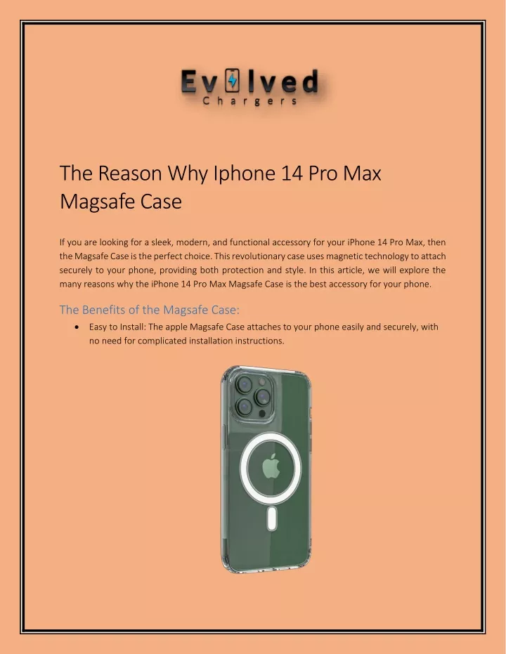 the reason why iphone 14 pro max magsafe case