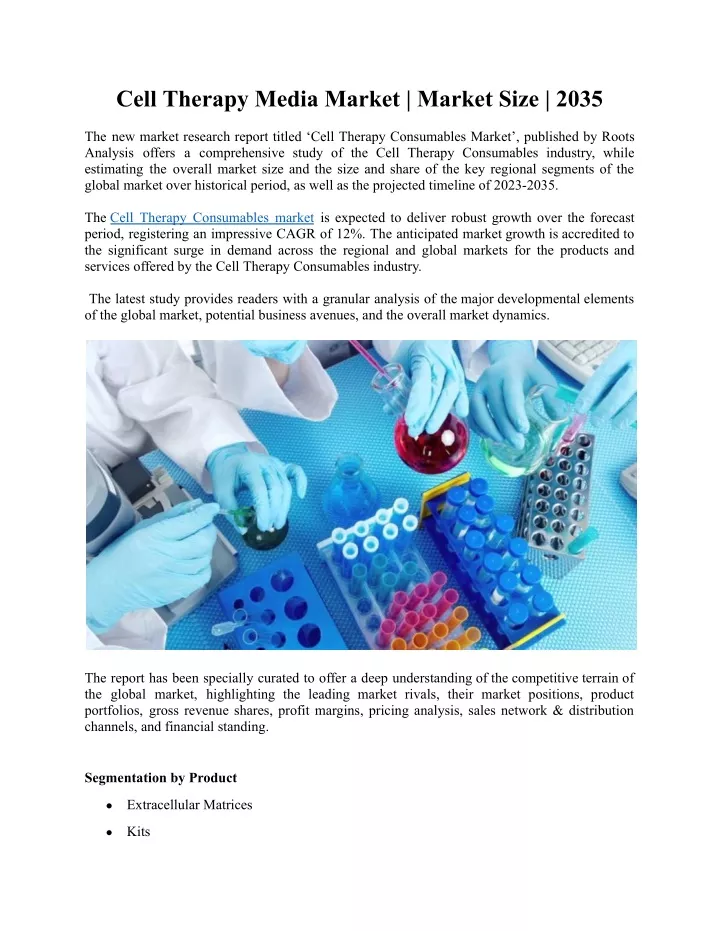 cell therapy media market market size 2035