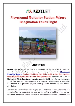 Playground Multiplay Station Where Imagination Takes Flight