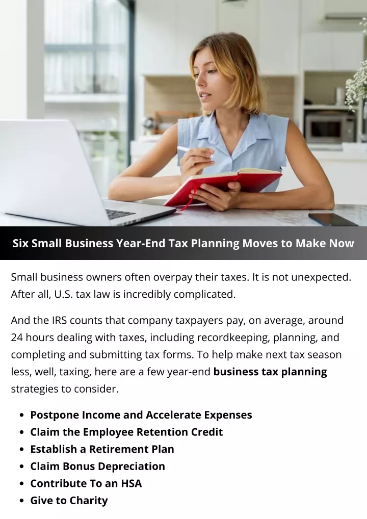 six small business year end tax planning moves