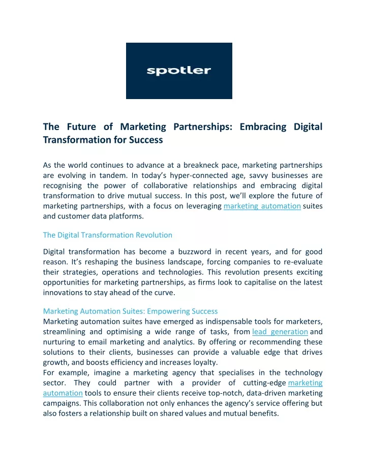 the future of marketing partnerships embracing