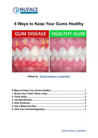 6 Ways to Keep Your Gums Healthy
