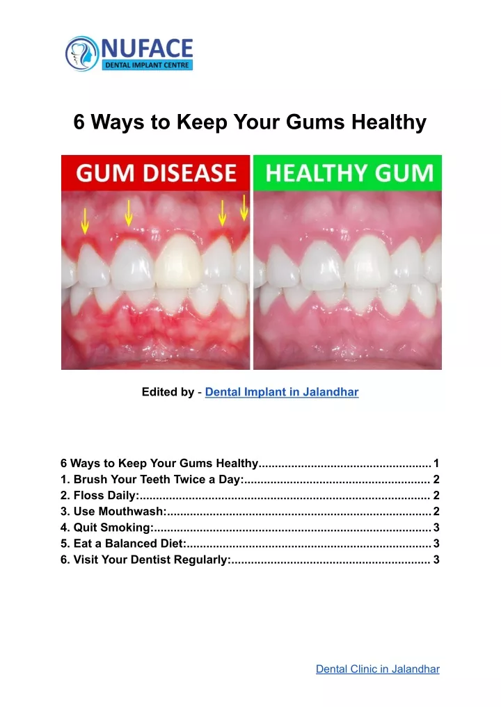 6 ways to keep your gums healthy