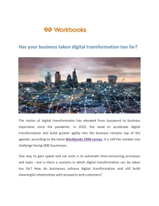has your business taken digital transformation