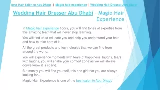Wedding Hair Dresser Abu Dhabi-Magio