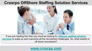 Croxrpo OffShore Staffing Solution Services
