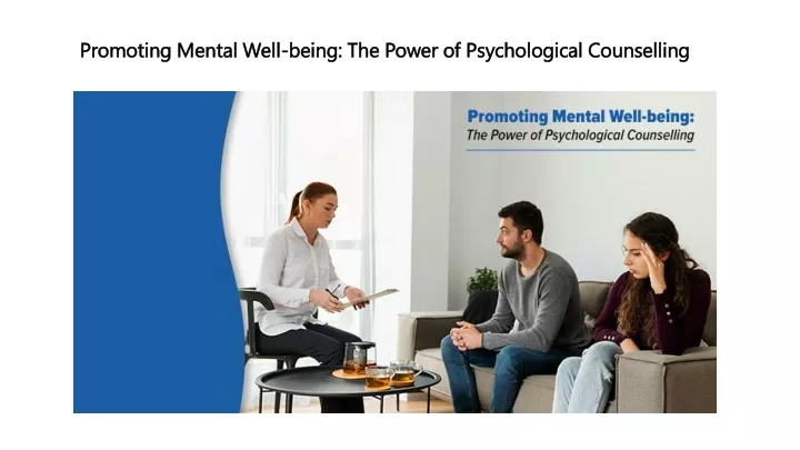 promoting mental well being the power