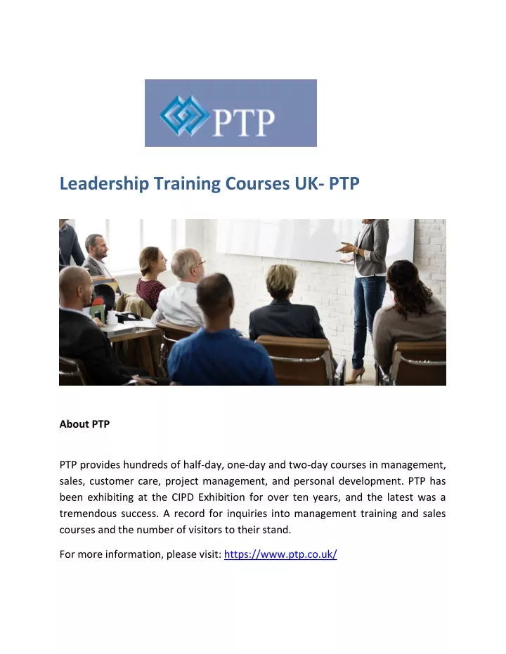 leadership training courses uk ptp