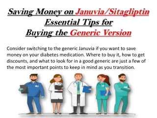 saving money on januvia sitagliptin essential tips for buying the generic version