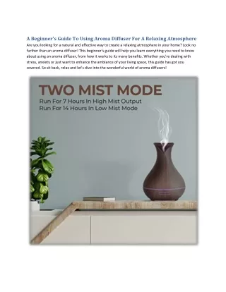 a beginner s guide to using aroma diffuser