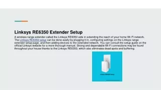 linksys re6350 extender setup