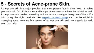 5 secrets of acne prone skin