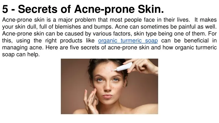 5 secrets of acne prone skin