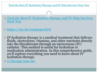 Find the Best IV Hydration Therapy and IV Drip Services Near You (1)