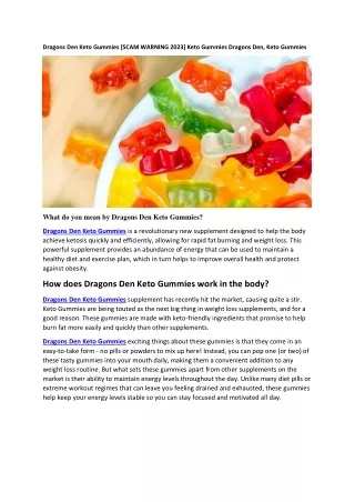 dragons den keto gummies scam warning 2023 keto