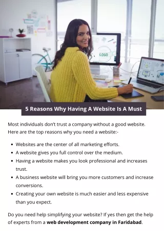 5 reasons why having a website is a must