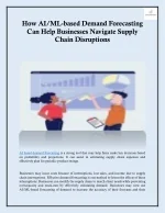 How AIML-based Demand Forecasting Can Help Businesses Navigate Supply Chain Disruptions - slide 1