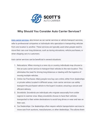 _Why Should You Consider Auto Carrier Services_