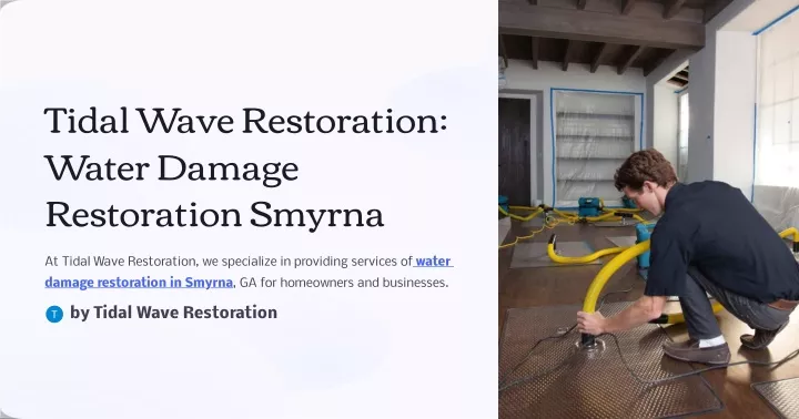 tidal wave restoration water damage restoration