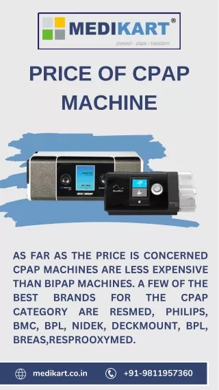 CPAP Machine Full Price List (2023) - Buy in India