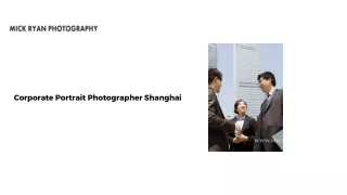 Corporate Portrait Photographer Shanghai