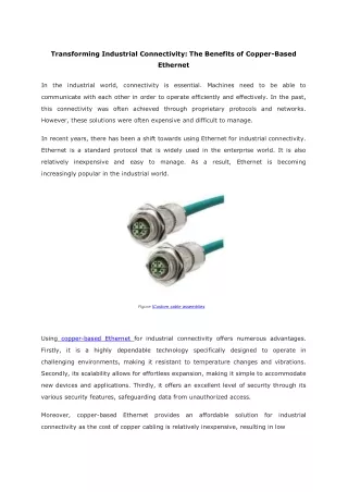 transforming industrial connectivity the benefits