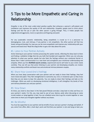 5 tips to be more empathetic and caring in 5 tips