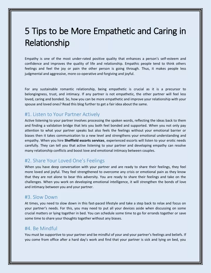 5 tips to be more empathetic and caring in 5 tips