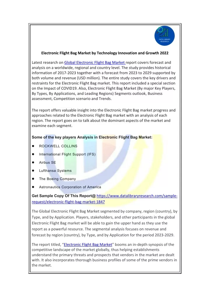 electronic flight bag market by technology