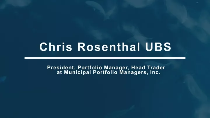 chris rosenthal ubs