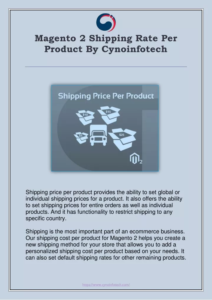 magento 2 shipping rate per product