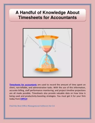 a handful of knowledge about timesheets