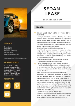sedan lease