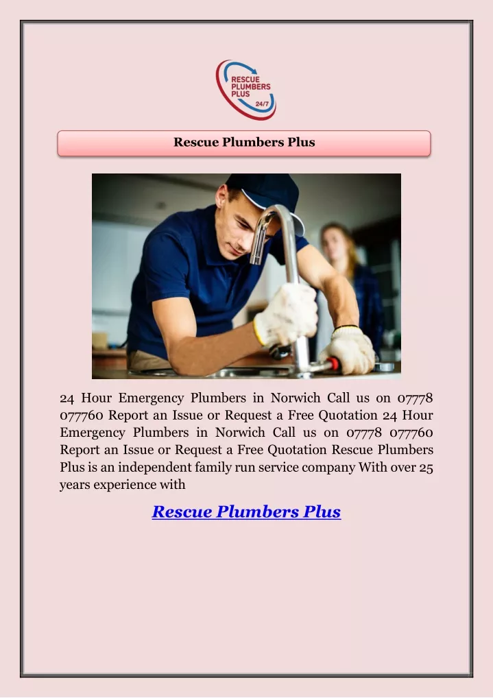 rescue plumbers plus