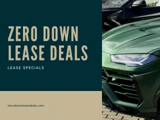 Zero Down Lease Deals