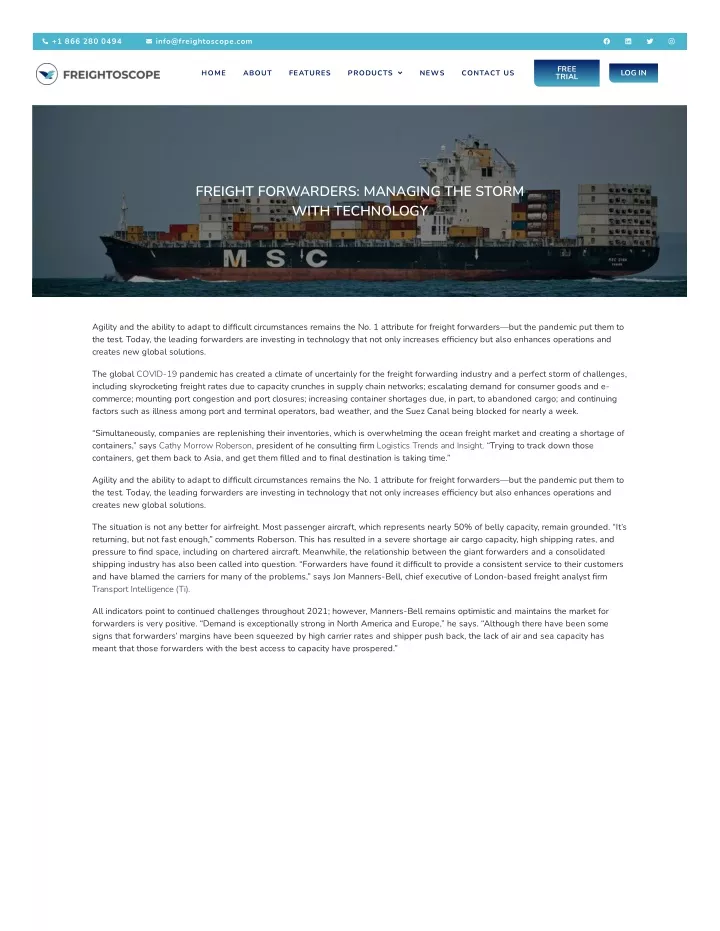 PPT - Freight Forwarders | Air Freight Forwarders | Ocean Freight ...