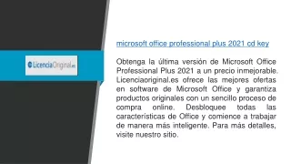 Microsoft Office Professional Plus 2021  Licenciaoriginal.es