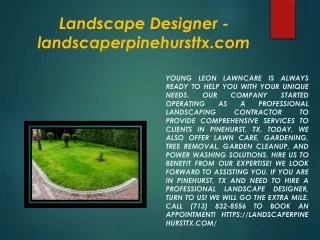 landscape designer landscaperpinehursttx com