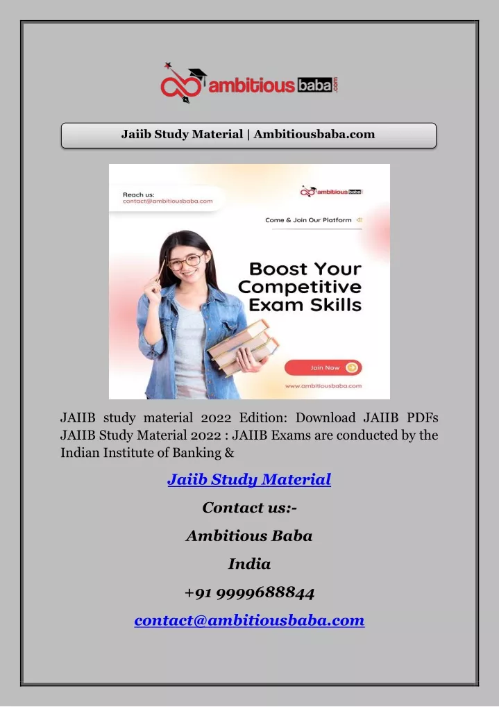 jaiib study material ambitiousbaba com