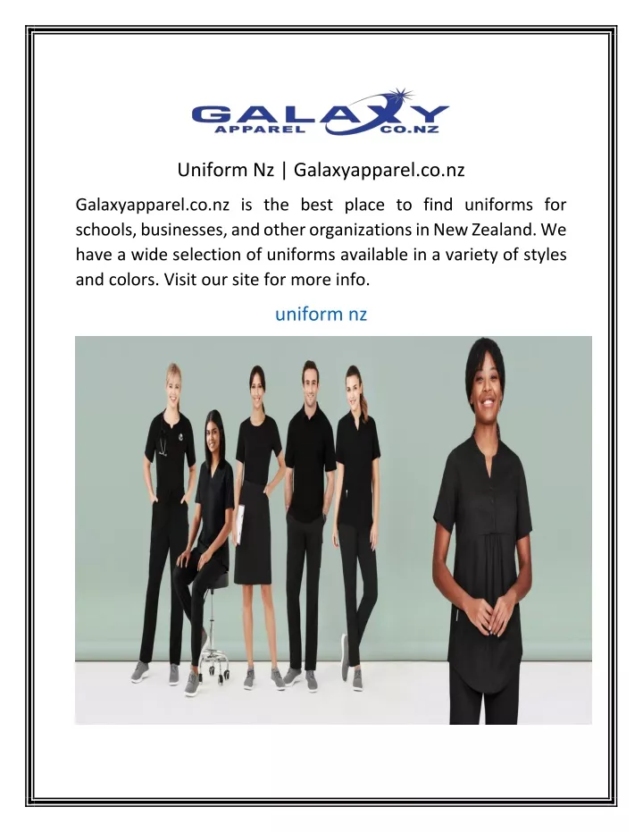 uniform nz galaxyapparel co nz