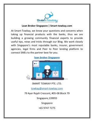 Loan Broker Singapore | Smart-towkay.com