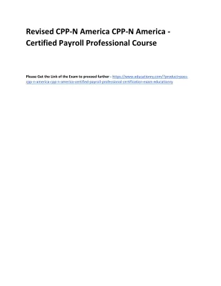 revised cpp n america cpp n america certified