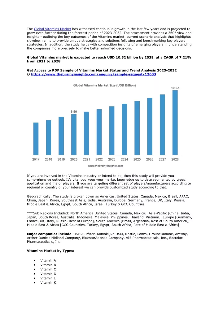 PPT - Vitamins Market PowerPoint Presentation, free download - ID:12166038