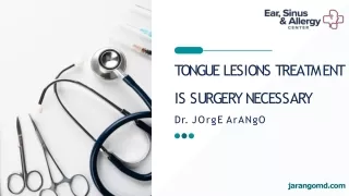 Tongue Lesions Treatment Is _ Surgery Necessary _ Dr. Jorge J. Arango