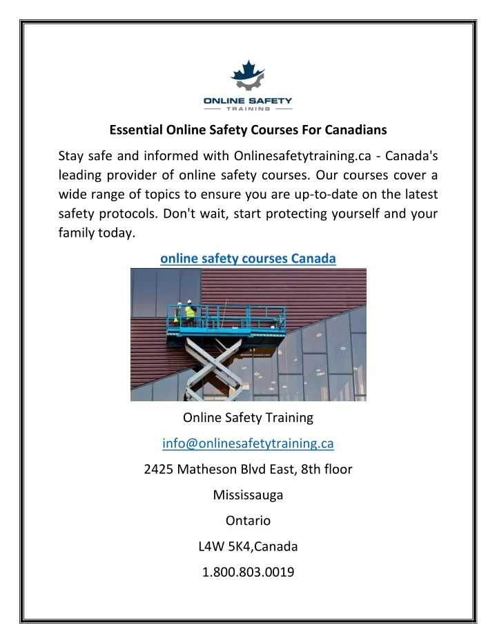 essential online safety courses for canadians