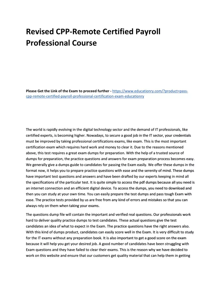 revised cpp remote certified payroll professional