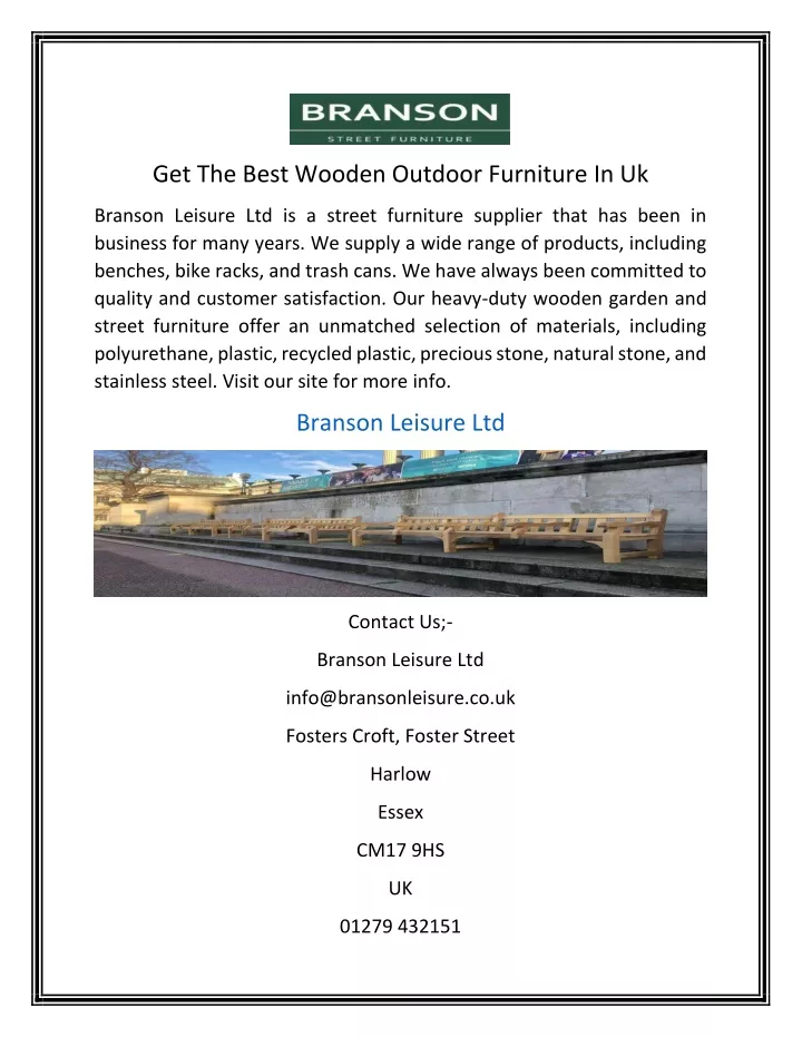 get the best wooden outdoor furniture in uk