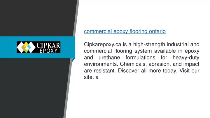 commercial epoxy flooring ontario cipkarepoxy